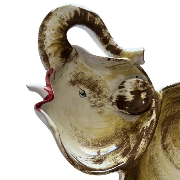 Vintage Italian MCM Elephant Form Chip and Dip - Picture 2 of 10